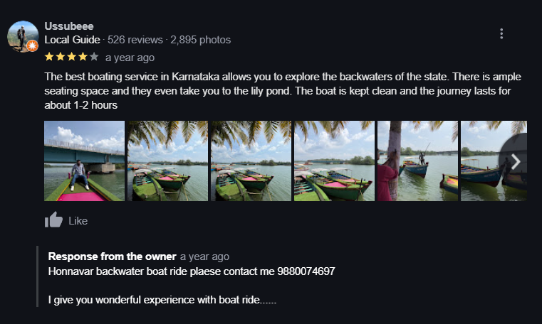 Lord channakeshava boating google review